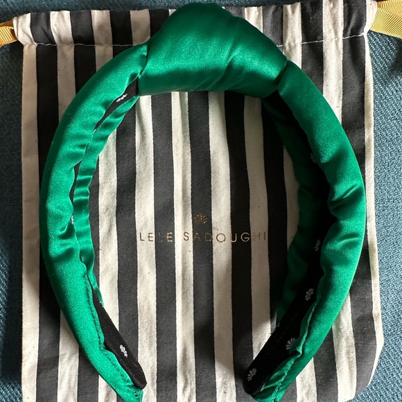 Lele Sadoughi Green Silk headband - Picture 1 of 6